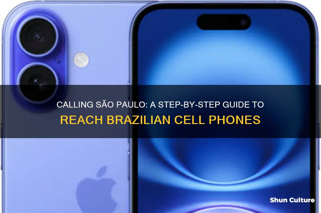 how to call a cell phone in sao paulo brazil
