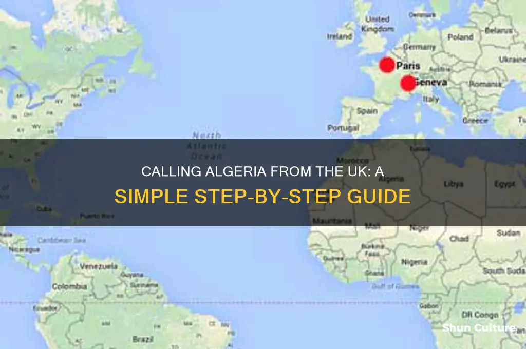 how to call algeria from uk