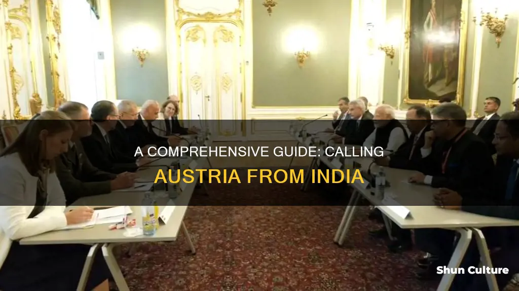 how to call austria from india