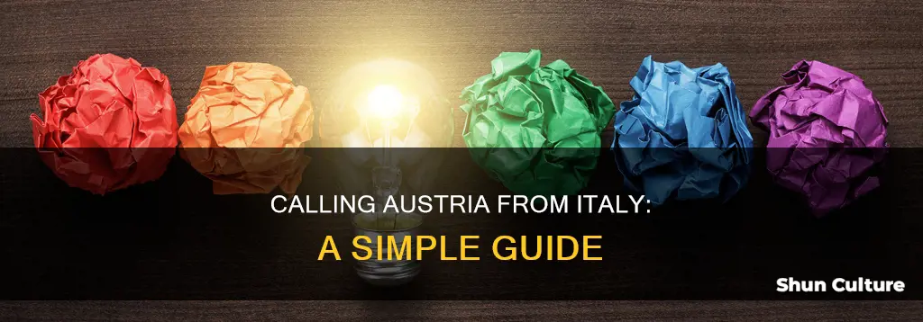 how to call austria from italy