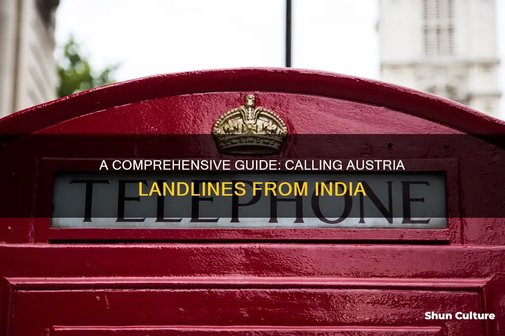 how to call austria landline from india