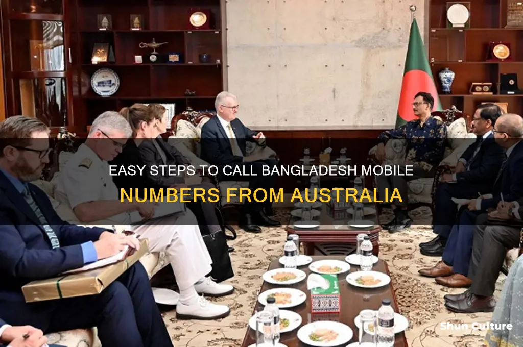 how to call bangladesh mobile from australia