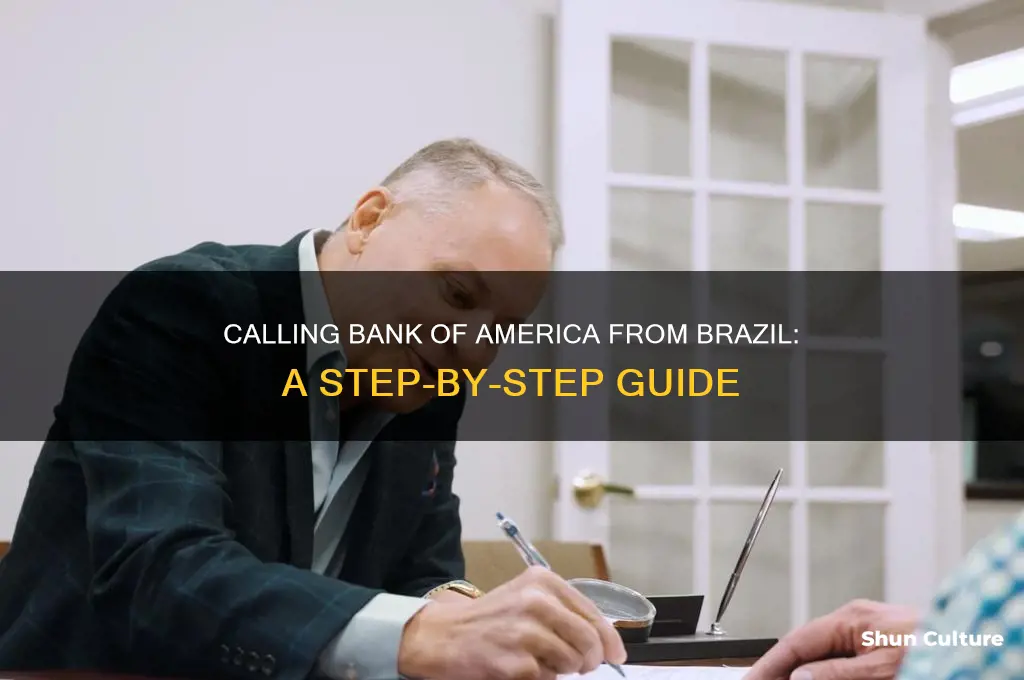how to call bank of america from brazil
