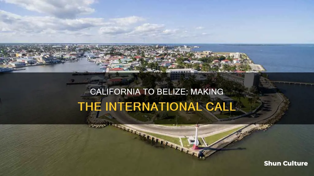 how to call belize from california