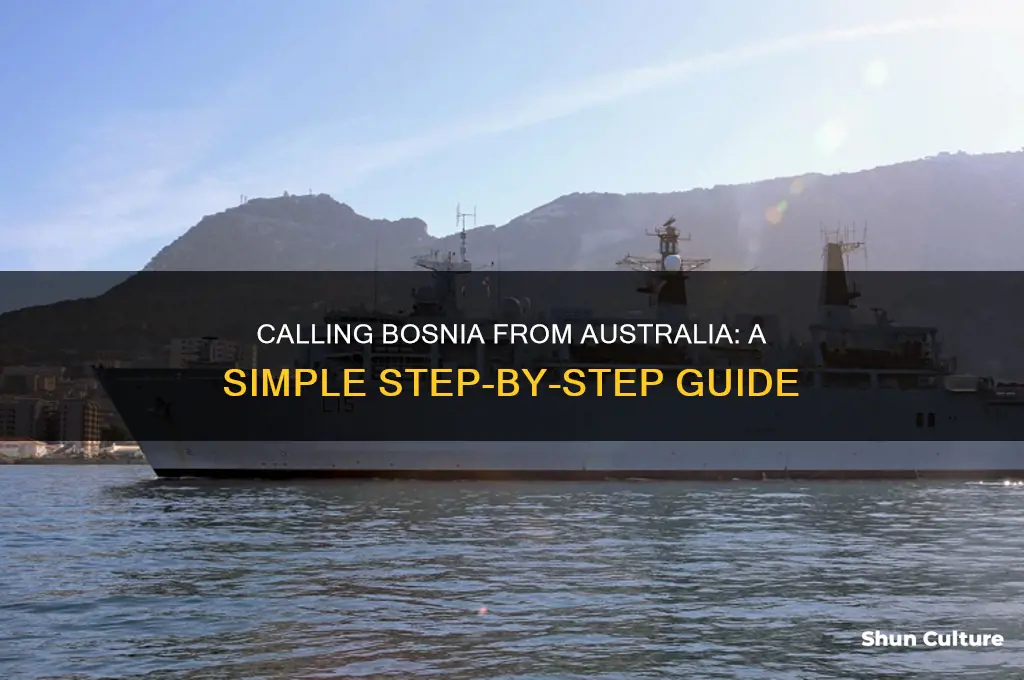 how to call bosnia from australia