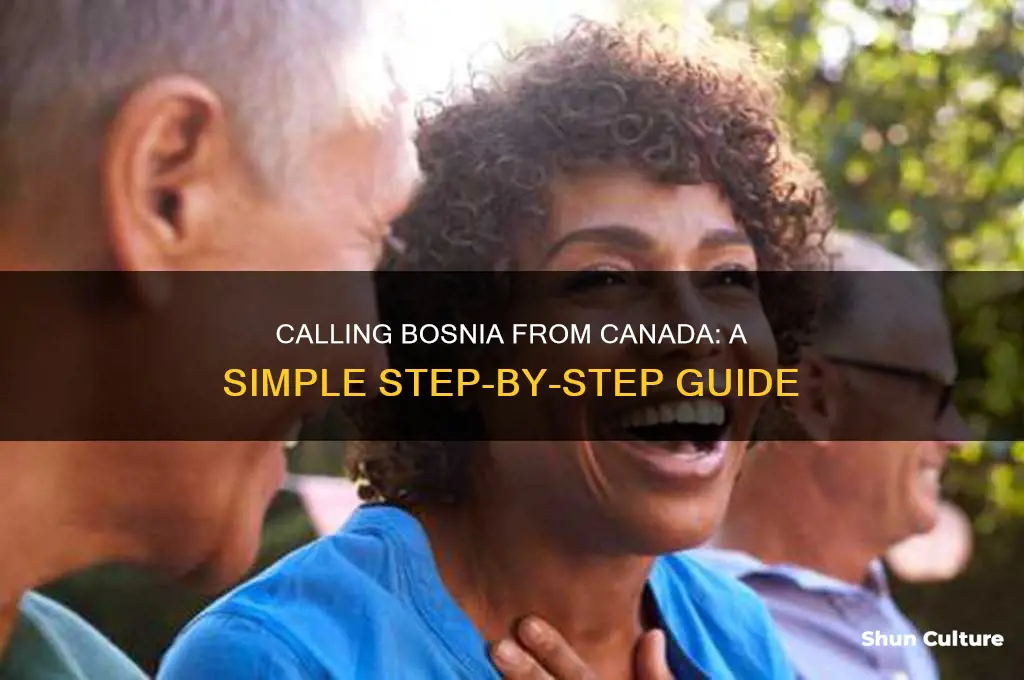 how to call bosnia from canada