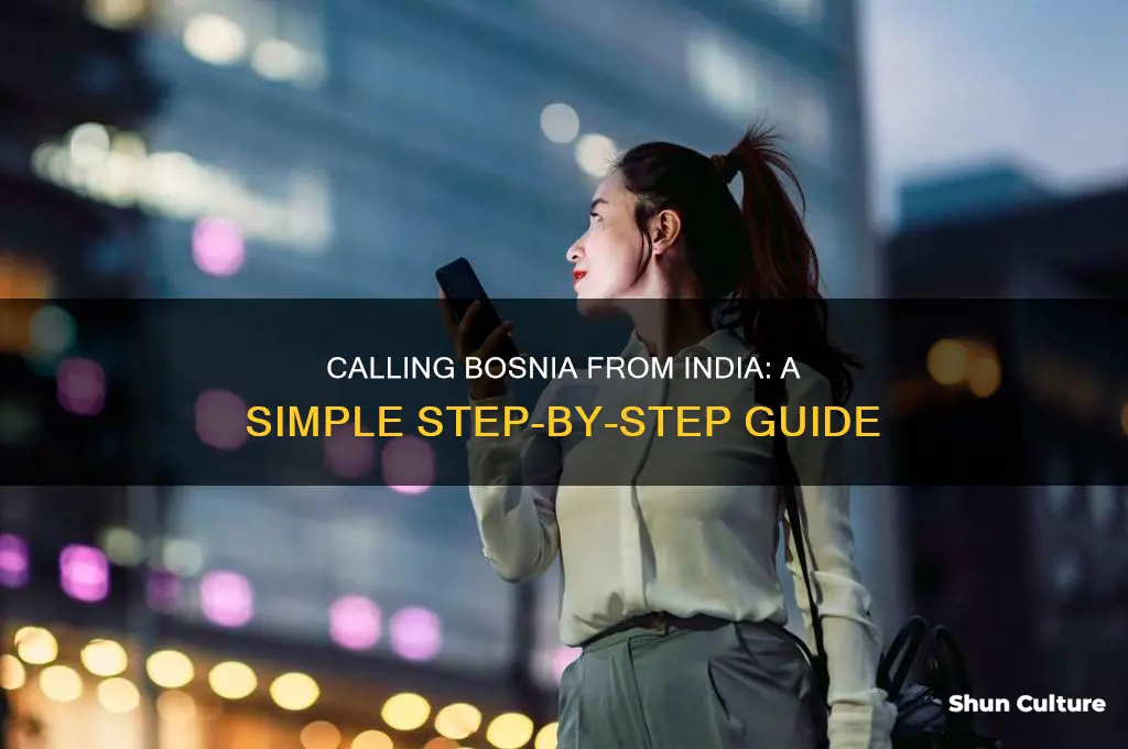 how to call bosnia from india