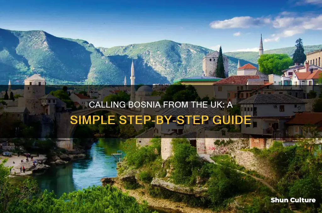 how to call bosnia from uk