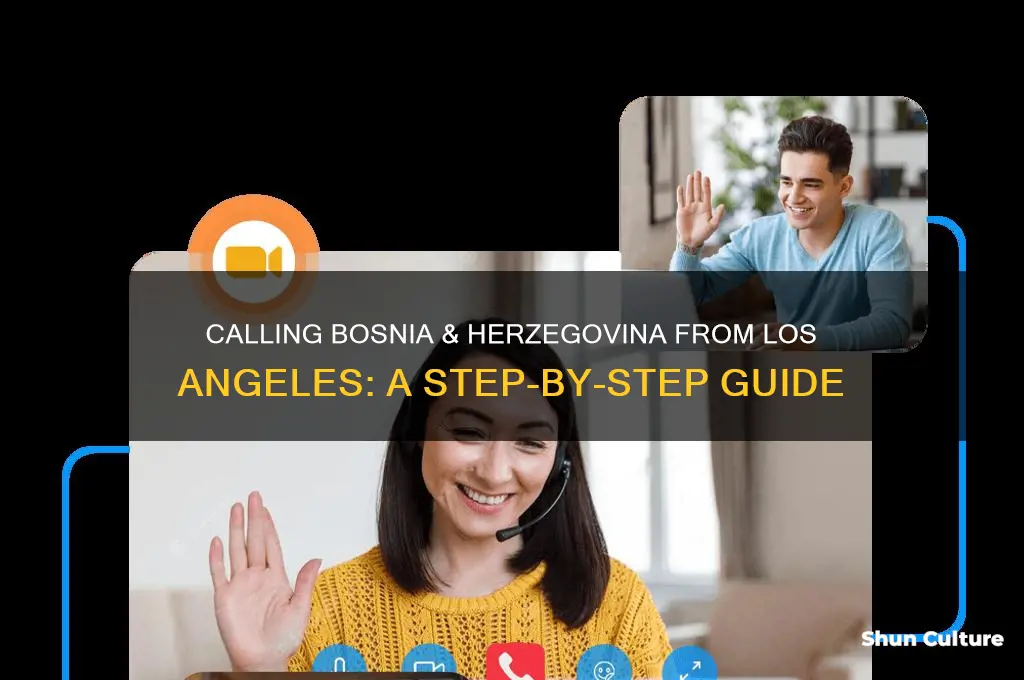 how to call bosnia hercegovina from los angeles