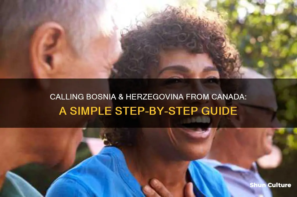 how to call bosnia herzegovina from canada