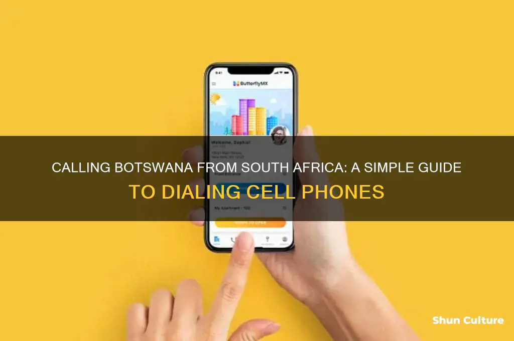 how to call botswana cell phone from south africa