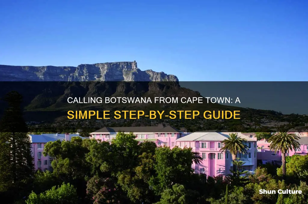 how to call botswana from cape town