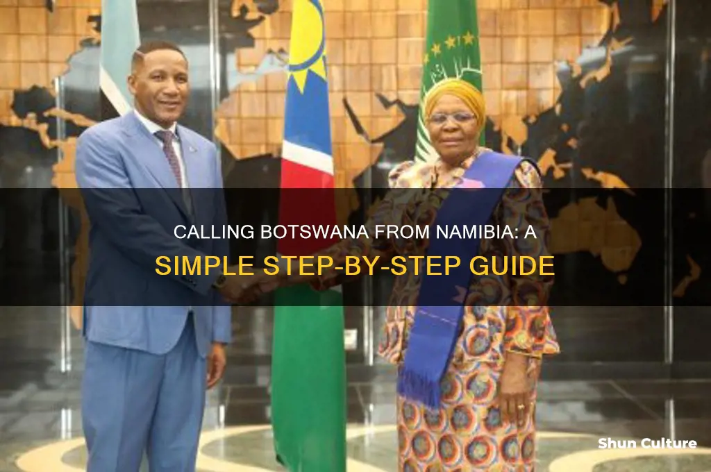 how to call botswana from namibia