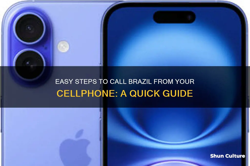 how to call brazil from celphoen