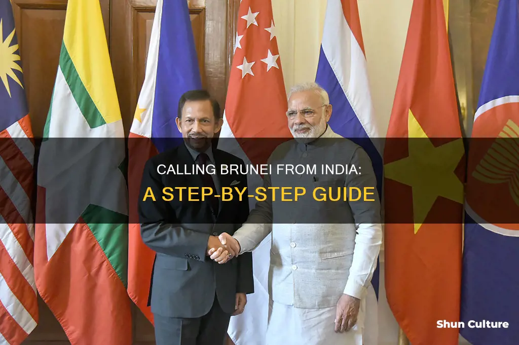 how to call brunei mobile number from india