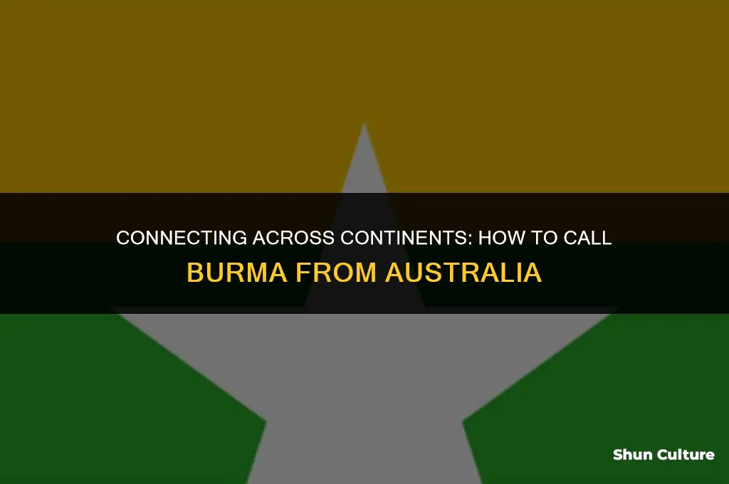 how to call burma from australia