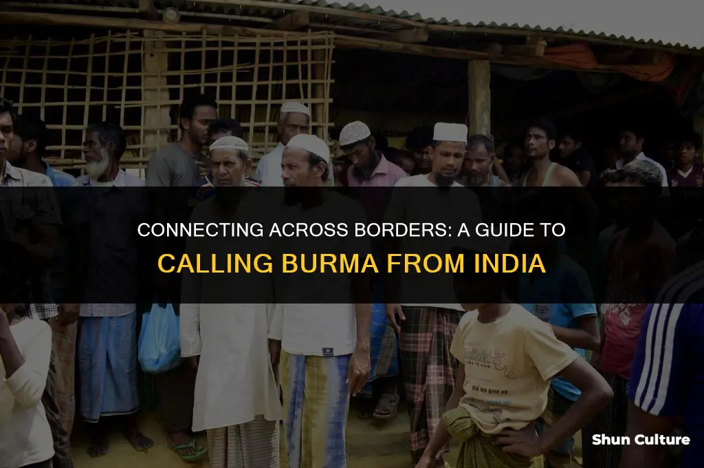 how to call burma from india