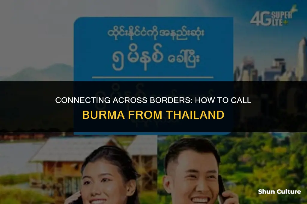how to call burma from thailand