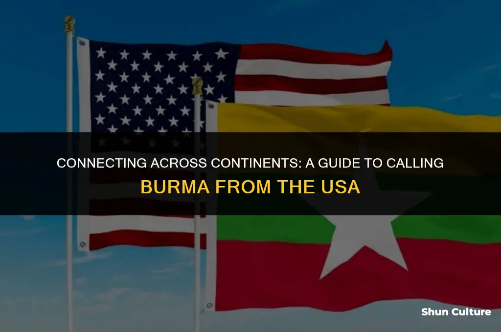 how to call burma from usa