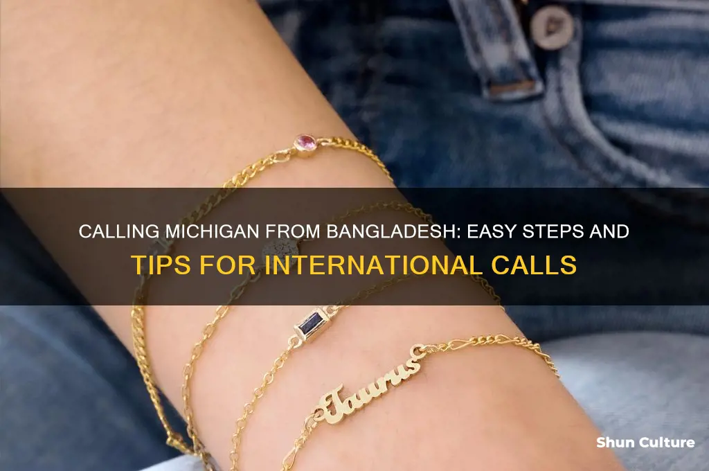 how to call machigan from bangladesh