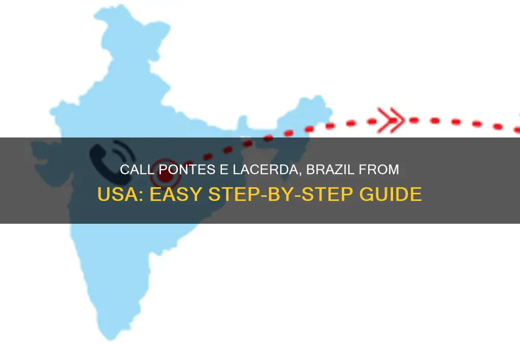 how to call to pontes e lacerda brazil from usa