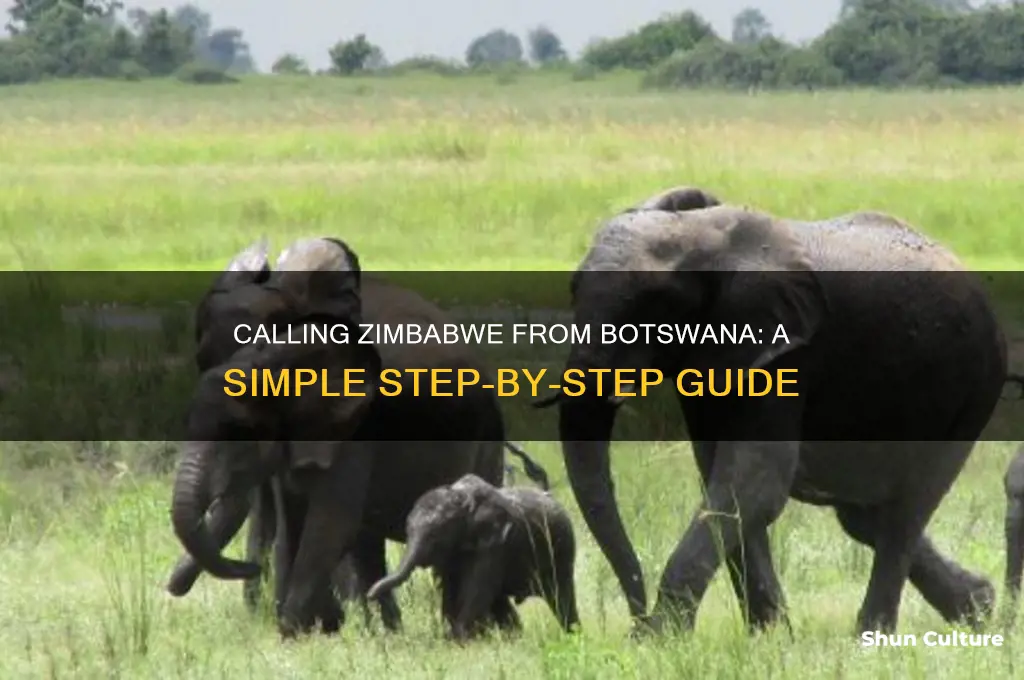 how to call zimbabwe from botswana