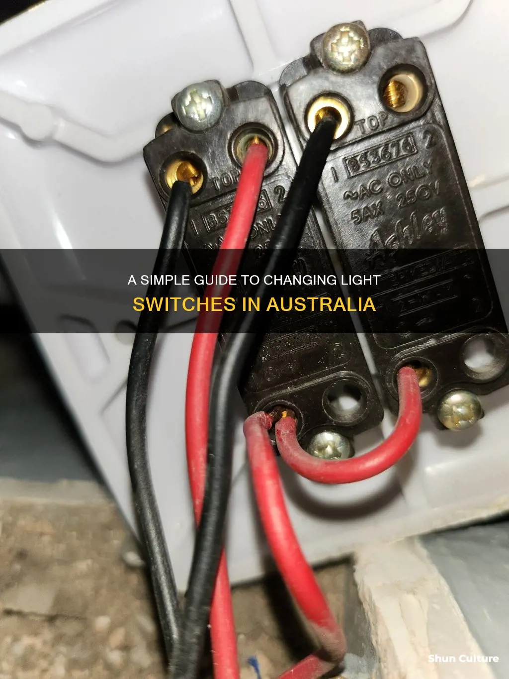 how to change a light switch in australia