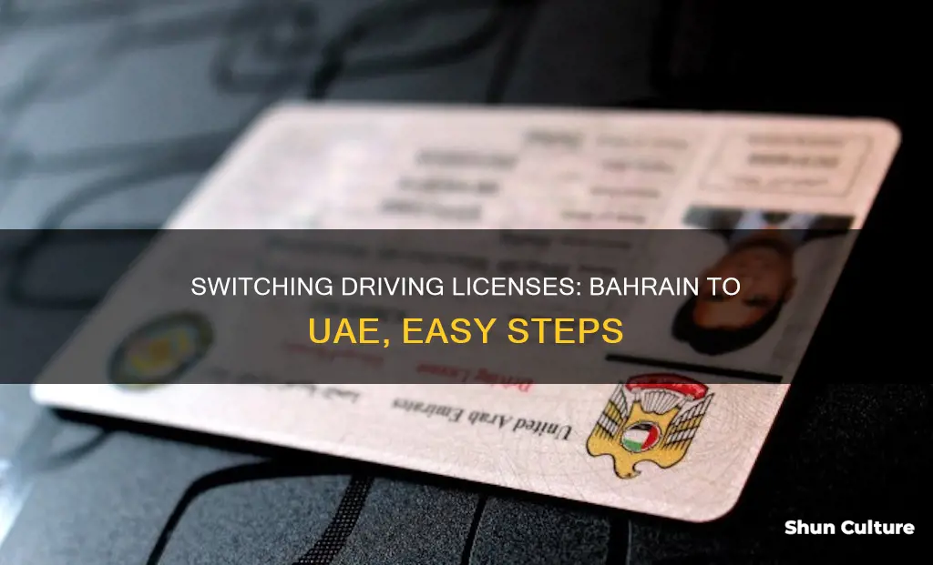 how to change bahrain license to uae