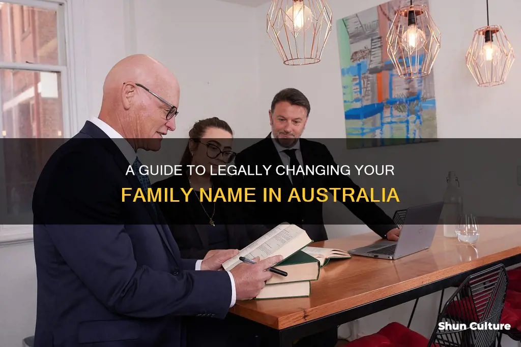 how to change family name in australia