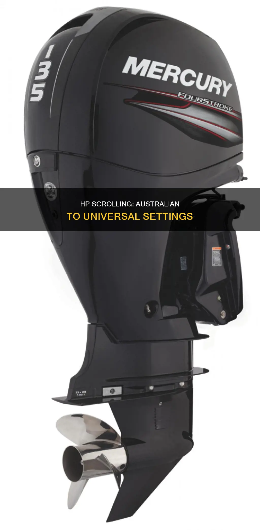 how to change from australian scrolling with hp
