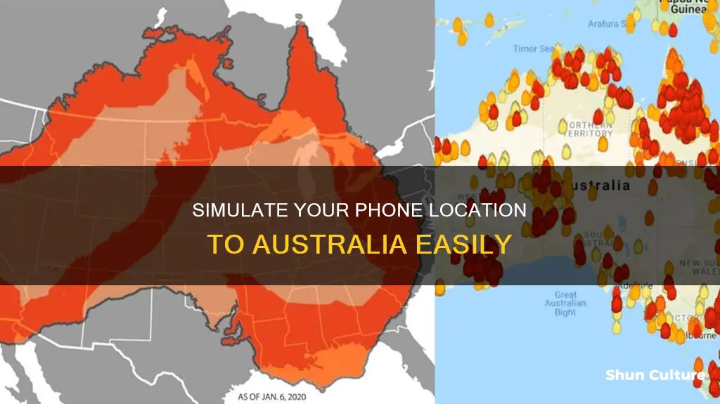 how to change my phone location to australia