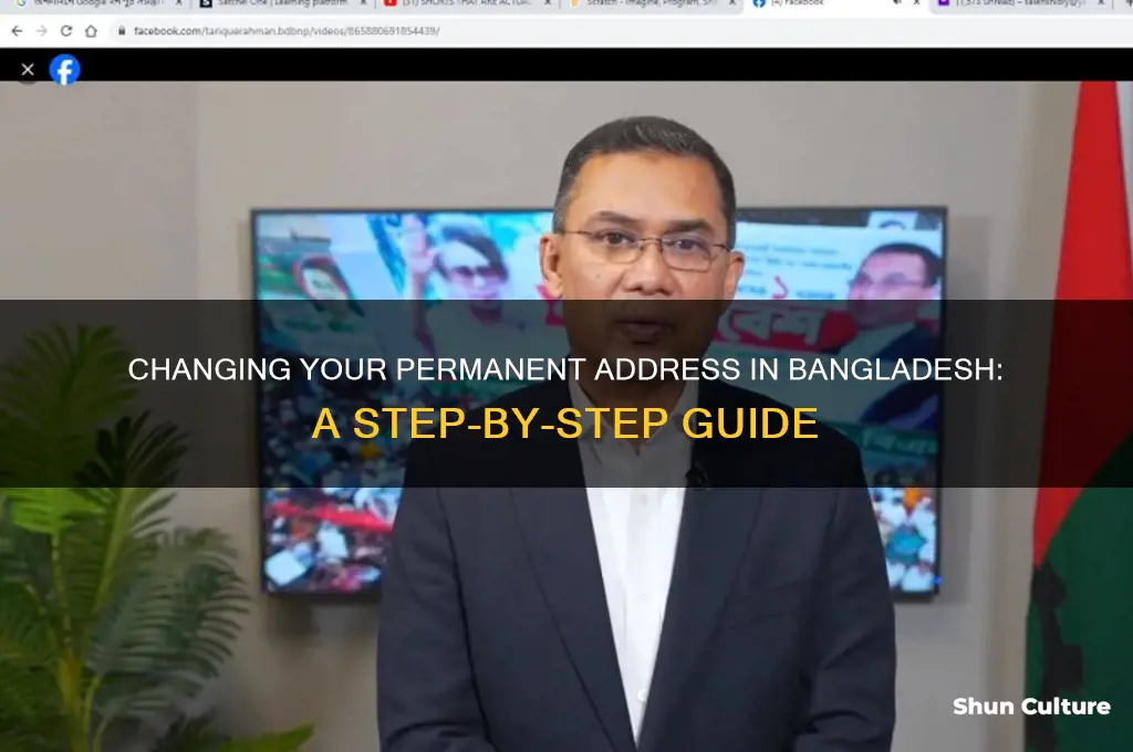 how to change permanent address in bangladesh
