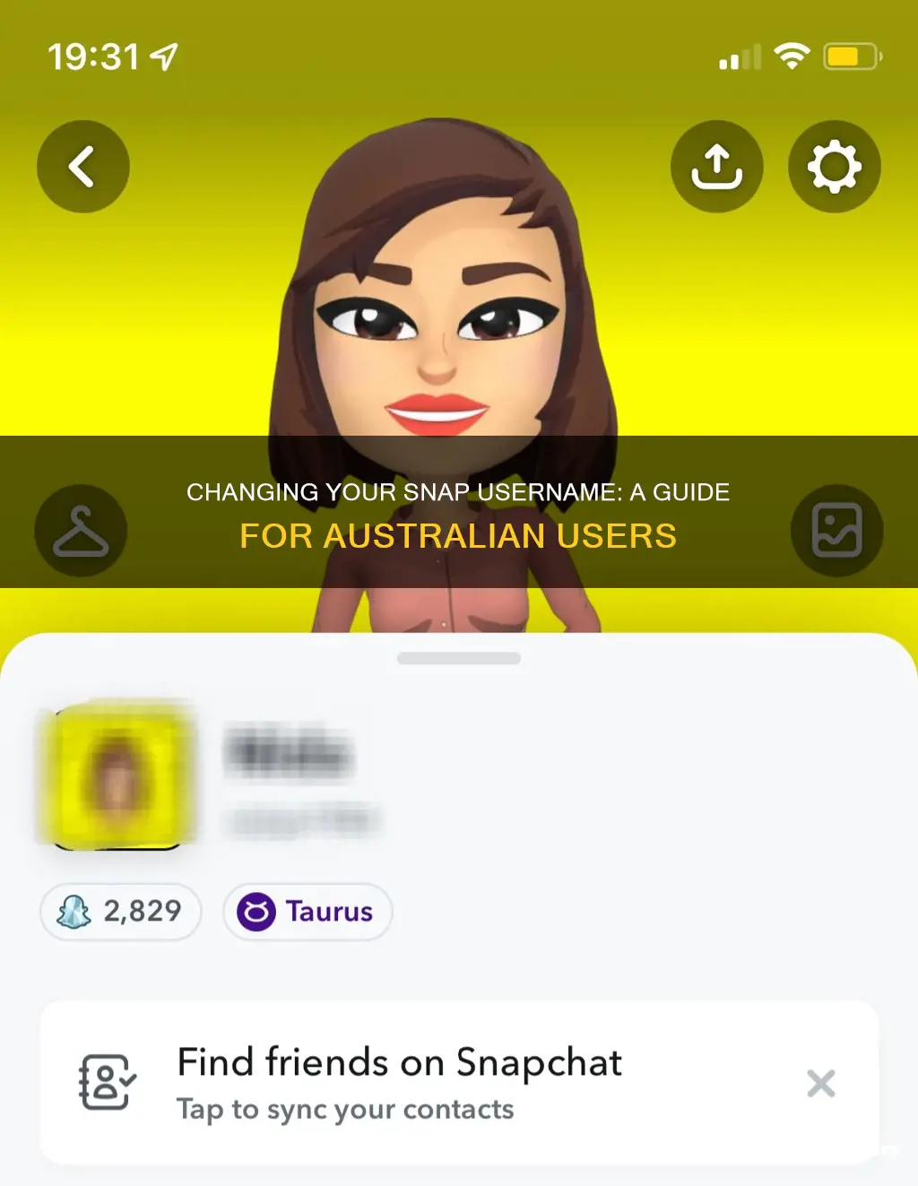 how to change snap username australia