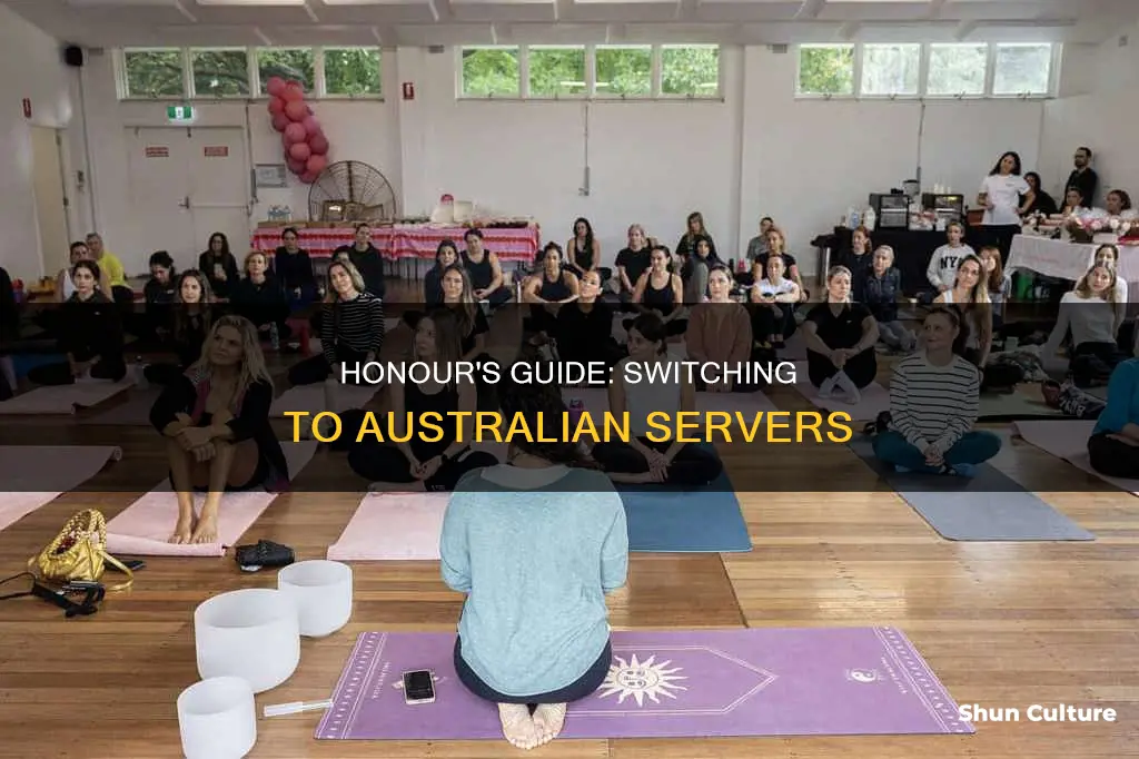 how to change to australian servers for honor