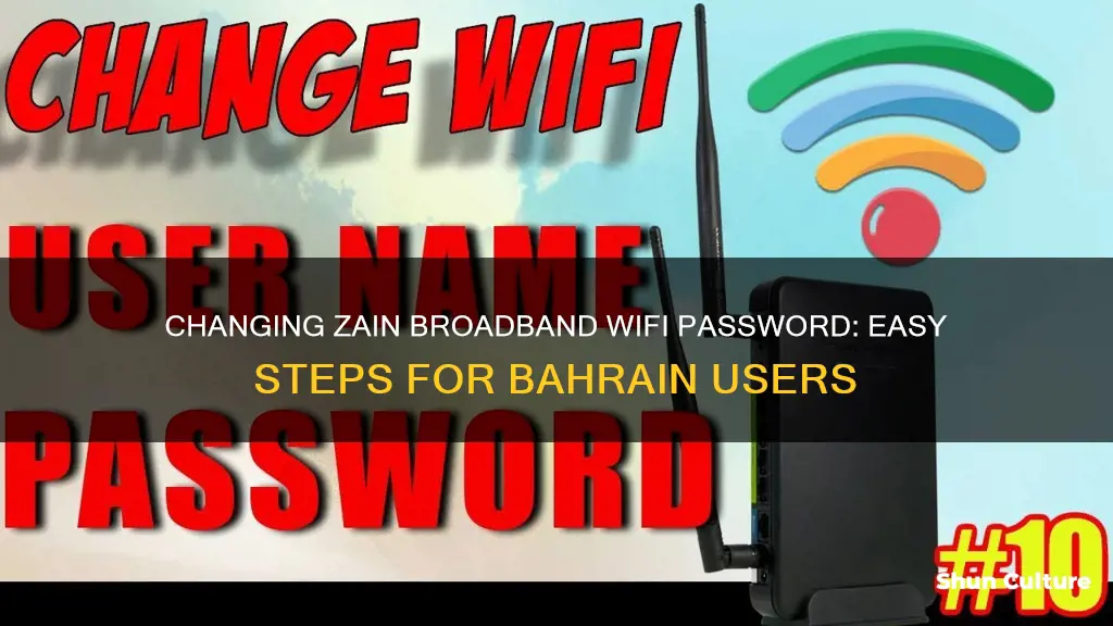 how to change wifi password for zain broadband bahrain