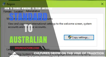 Switching Windows 10: American to Australian Settings