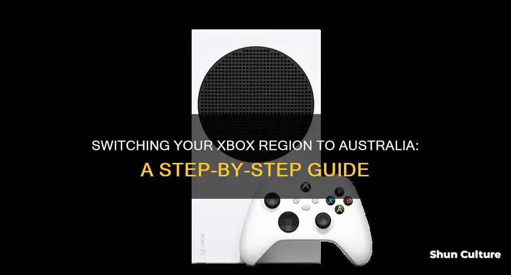 how to change xbox to australia