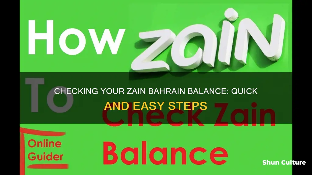 how to check balance in zain bahrain