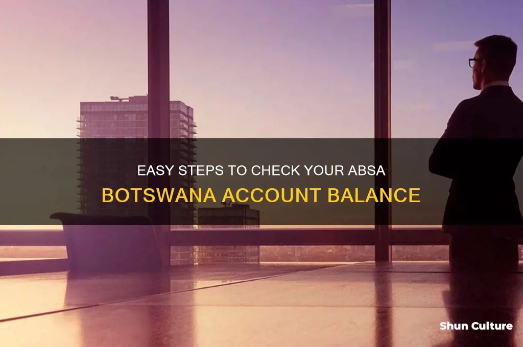 how to check balance on absa botswana