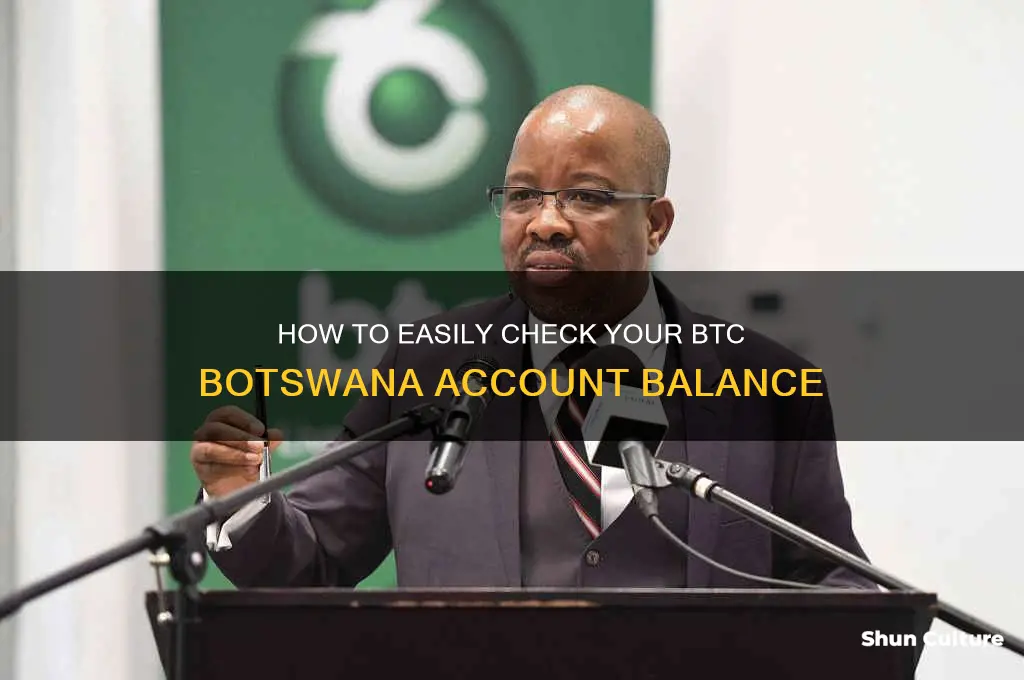 how to check balance on btc botswana
