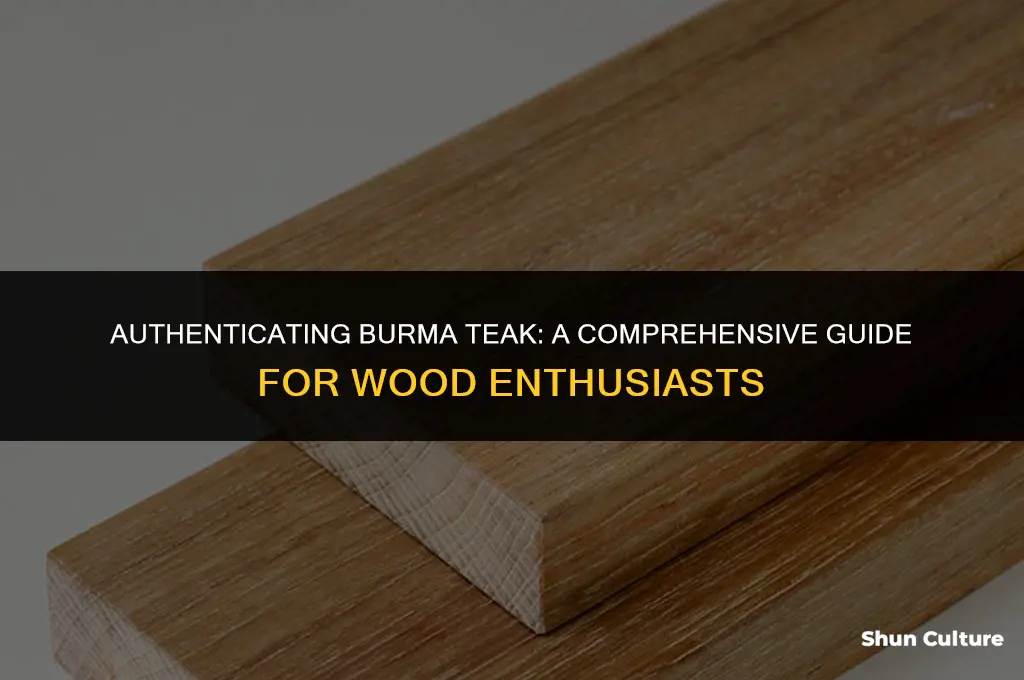 how to check burma teak wood