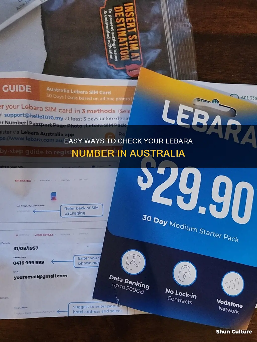 how to check lebara number in australia