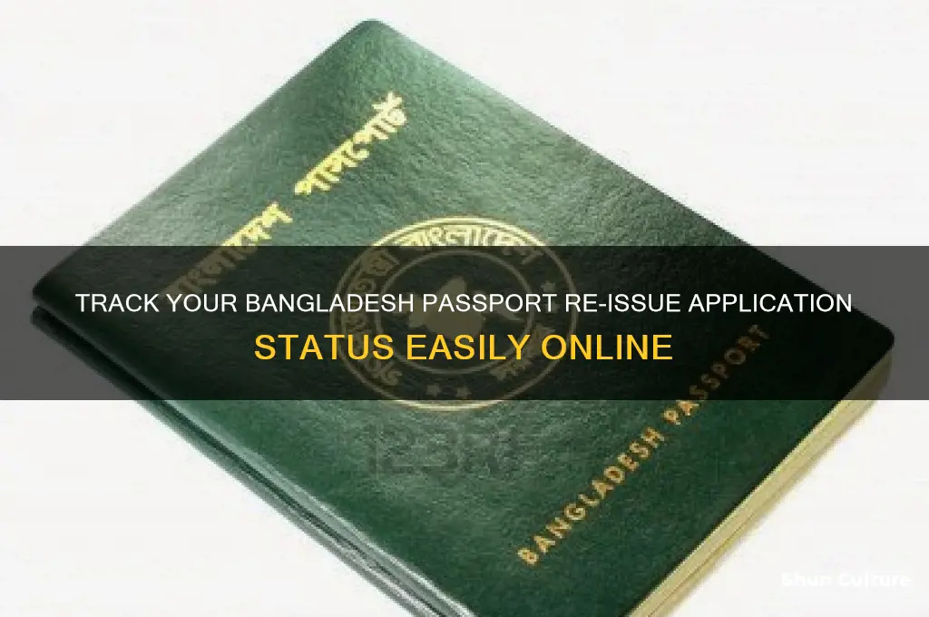 how to check passport re-isse application status bangladesh