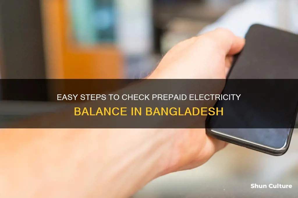 how to check prepaid electricity balance in bangladesh