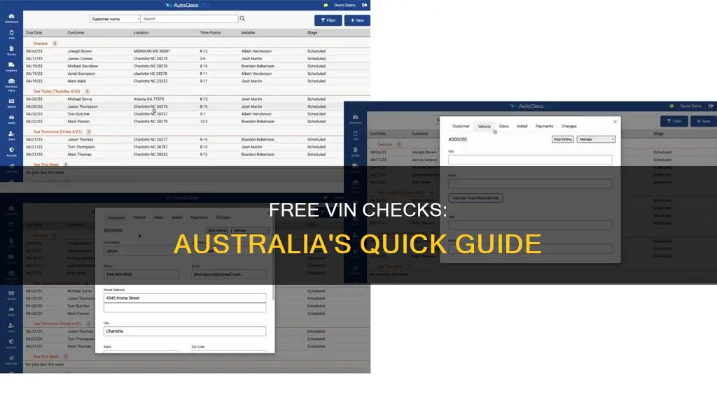 how to check vin numbers on cars for free australia