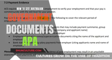 Citing Australian Government Documents: The APA Style Guide