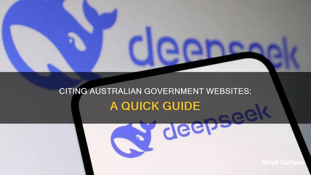how to cite australian government website