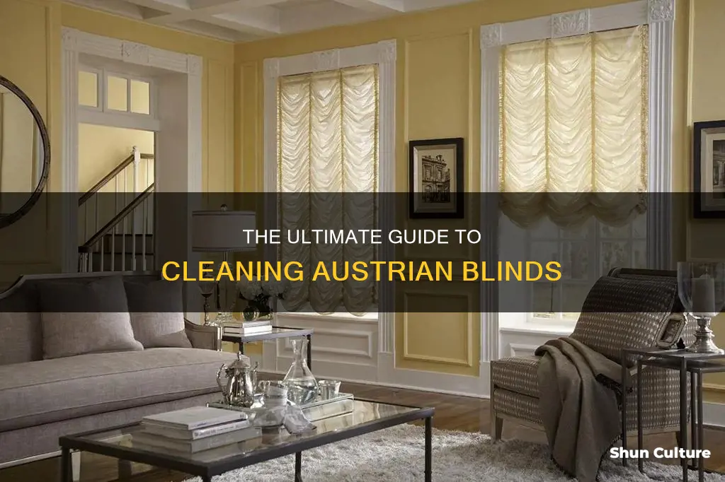 how to clean austrian blinds