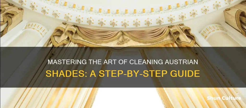 how to clean austrian shades