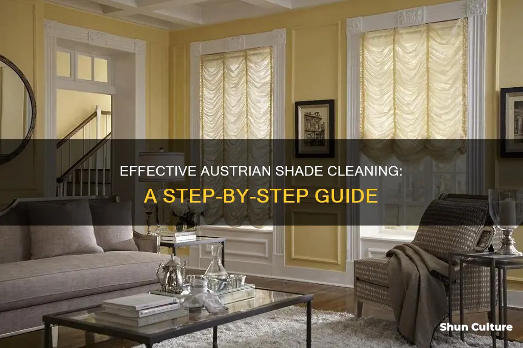 how to clean austrian shades